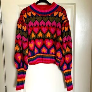 Farm Rio Full Of Hearts Sweater.